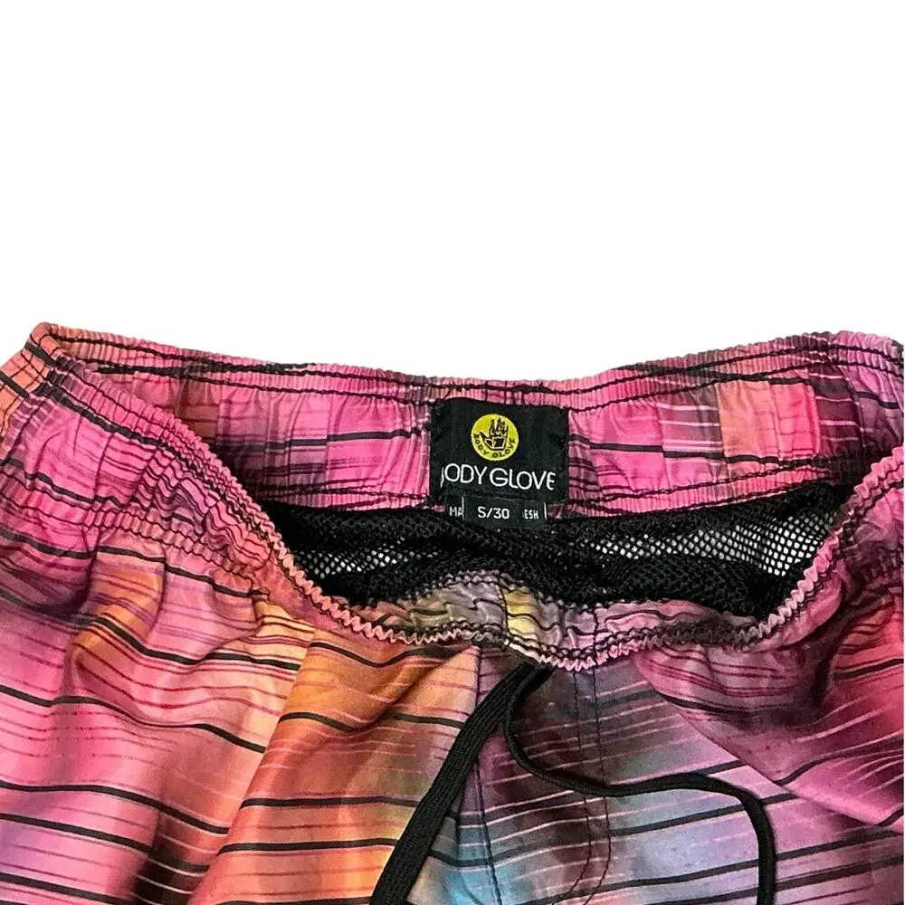 Body Glove Vapor Fall Sunset Maui Swim Trunks Orange Pink Black Small 30